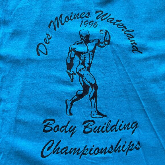 Vintage 1990's Festival T shirt. Des Moines Waterland Body Building Championship - Picture 1 of 3
